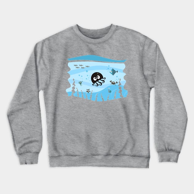 Creatures Crewneck Sweatshirt by AnishaCreations